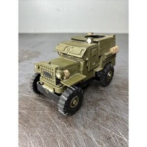 VTG Remco Mighty Mike Toy Jeep Motorized for Parts Repair ALTERED FOR ARMY JEEP